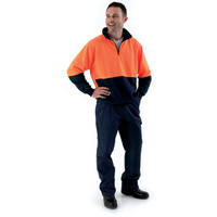 BK6888 Bisley 2 Tone Hi Vis 1/4 Zip Neck Fleece Jumper