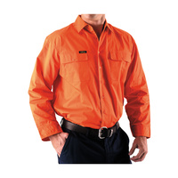 BS6894 Bisley Cool Lightweight Gusset Cuff Hi Vis Drill L/S Shir