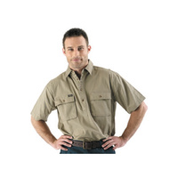 BSC1433 Bisley Closed Front Cotton Drill S/S Shirt