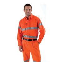 BT6482 Bisley Hi Vis Drill L/S Shirt - 3M Reflective Tape