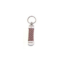 CG949 Tubular Plaited Kangaroo Leather Key Ring with Silver Fit