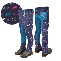 E6S5201015 TC EQUESTRIAN GIRLS LEAH PRINTED PULL-ON -Navy/Teal/H
