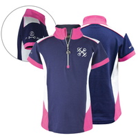 E6S5520017 TC EQUESTRIAN GIRLS HANNAH 1/4 ZIP POLO