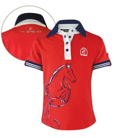 E6S5521021 TC EQUESTRIAN GIRLS GRETEL PRINTED POLO