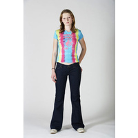 FHF Blue Dog Ladies Stretch Hipster Denim Flare