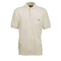 M-POLO-WHI Nungar Men's Pique Knit Polo