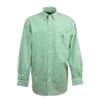 N-MNS Nungar FS-GRN Flat Stripe 1 Pkt L/S Dress Shirt