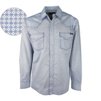 P6S1100049 PURE WESTERN MENS ROMAN PRINT L/S SHIRT