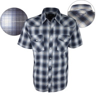 P6S1101044 PURE WESTERN MENS KAI CHECK S/S SHIRT