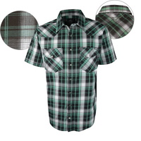 P6S1101045 PURE WESTERN MENS BRYANT CHECK S/S SHIRT