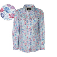 P6S2100051 PURE WESTERN WOMENS SIA PRINT L/S SHIRT