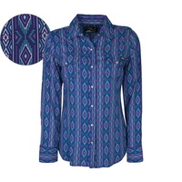P6S2100052 PURE WESTERN WOMENS NOVA PRINT L/S SHIRT