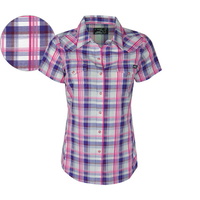 P6S2105046 PURE WESTERN WOMENS TRISTAN CHECK S/S SHIRT