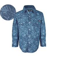 P6S3100050 PURE WESTERN BOYS SADLER PRINT L/S SHIRT