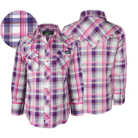 P6S5100046 PURE WESTERN GIRLS TRISTAN CHECK L/S SHIRT
