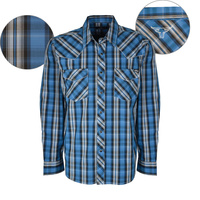 P6W1100025 PURE WESTERN MEN'S TYCE CHECK L/S SHIRT
