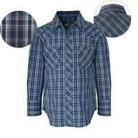 P6W3100027 PURE WESTERN BOY'S ROWAN CHECK L/S SHIRT