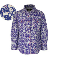 P6W5100030 PURE WESTERN GIRL'S MINA PRINT L/S SHIRT