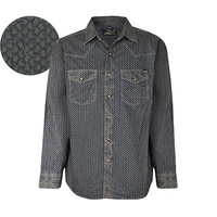 P6Y1100011 Pure Western Men's Gunner Print L/S Shirt