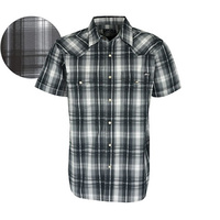 P6Y1101006 Pure Western Men's Silas Check S/S Shirt