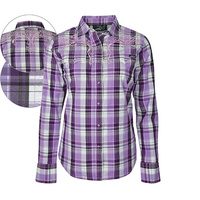 P6Y2100007 Pure Western Women's Trinity Check L/S Shirt