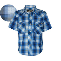 P6Y3101004 Pure Western Boy's Gibson Check S/S Shirt