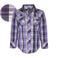P6Y5100008 Pure Western Girl's Trinity Check L/S Shirt