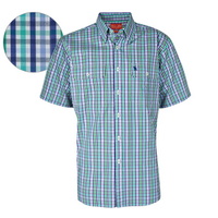 T6S1110004 THOMAS COOK MENS BENDERING CHECK 2-PKT S/S SHIRT