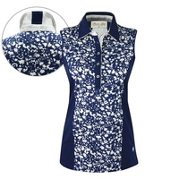 T6S2508058 THOMAS COOK WOMENS JEANETTE PRINT PANEL S/LESS POLO