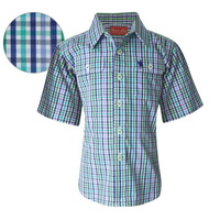 T6S3142004 THOMAS COOK BOYS BENDERING CHECK 2PKT S/S SHIRT