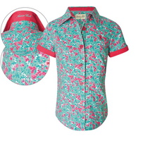 T6S5106031 THOMAS COOK GIRLS ROSEBERRY PRINT S/S SHIRT