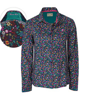 T6W2121040 THOMAS COOK WOMEN'S HEATHER PRINT L/S SHIRT