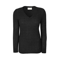 T6W2500079 THOMAS COOK WOMEN'S V-NECK CABLE JUMPER