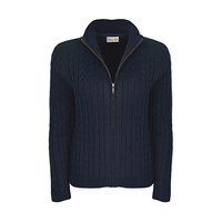 T6W2703083 THOMAS COOK WOMEN'S ZIP THRU CABLE KNIT CARDIGAN