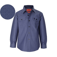 T6W3140016 THOMAS COOK BOY' S HUGHES DENIM DOBBY 2PKT L/S SHIRT
