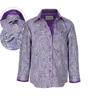 T6W5107043 THOMAS COOK GIRL'S WAUCHOPE PRINT 2-PKT L/S SHIRT