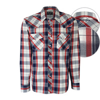 X6S1111053 WRANGLER MENS ZAIN CHECK L/S SHIRT