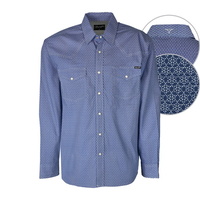 X6S1111064 WRANGLER MENS DAXON PRINT L/S SHIRT