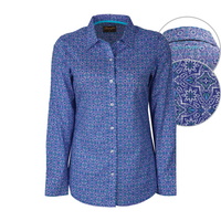 X6S2126076 WRANGLER WOMENS ANGELINE PRINT BUTTON DOWN LS SHIRT