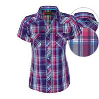 X6S2130071 WRANGLER WOMENS JULIANNA CHECK S/S SHIRT