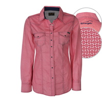 X6S2131077 WRANGLER WOMENS MORGAN PRINT L/S SHIRT