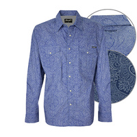 X6W1111014 WRANGLER MEN'S LUCA PRINT L/S SHIRT