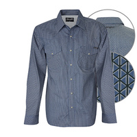 X6W1111015 WRANGLER MEN'S CALLAN PRINT L/S SHIRT