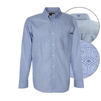 X6W1115017 WRANGLER MEN'S CHASE PRINT BUTTON DOWN L/S SHIRT