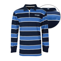 X6W1551035 WRANGLER MEN'S GREYSON STRIPE RUGBY