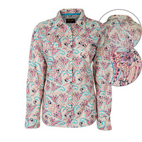 X6W2122021 WRANGLER WOMEN'S EVELYN STRETCH PRINT L/S SHIRT