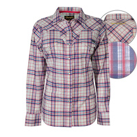 X6W2122028 WRANGLER WOMEN'S ELISE STRETCH CHECK L/S SHIRT
