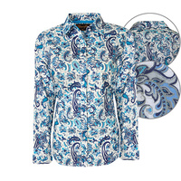X6W2126029 WRANGLER WOMEN'S LILA PRINT BUTTON DOWN L/S SHIRT