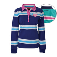 X6W2556033 WRANGLER WOMEN'S EMBER STRIPE RUGBY