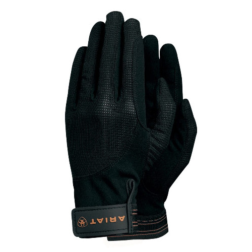 8-005 Ariat Women's Air Grip Gloves [Size: 6 Colour: Black]